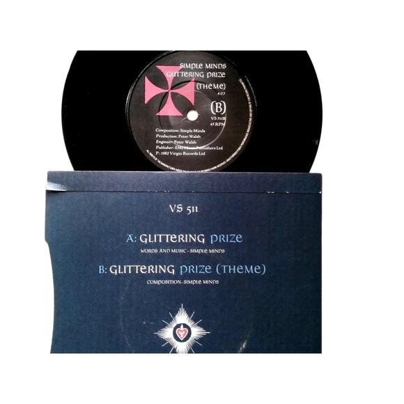 Simple Minds Glittering Prize 7" Vinyl Record UK Synth-Pop New Wave 1982 Virgin - Picture 2 of 4